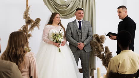 couple in love at the altar