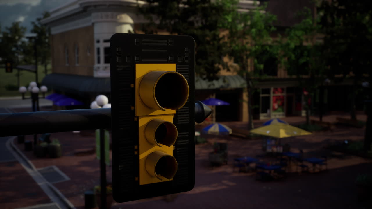 una pequeña ciudad con calles vacías