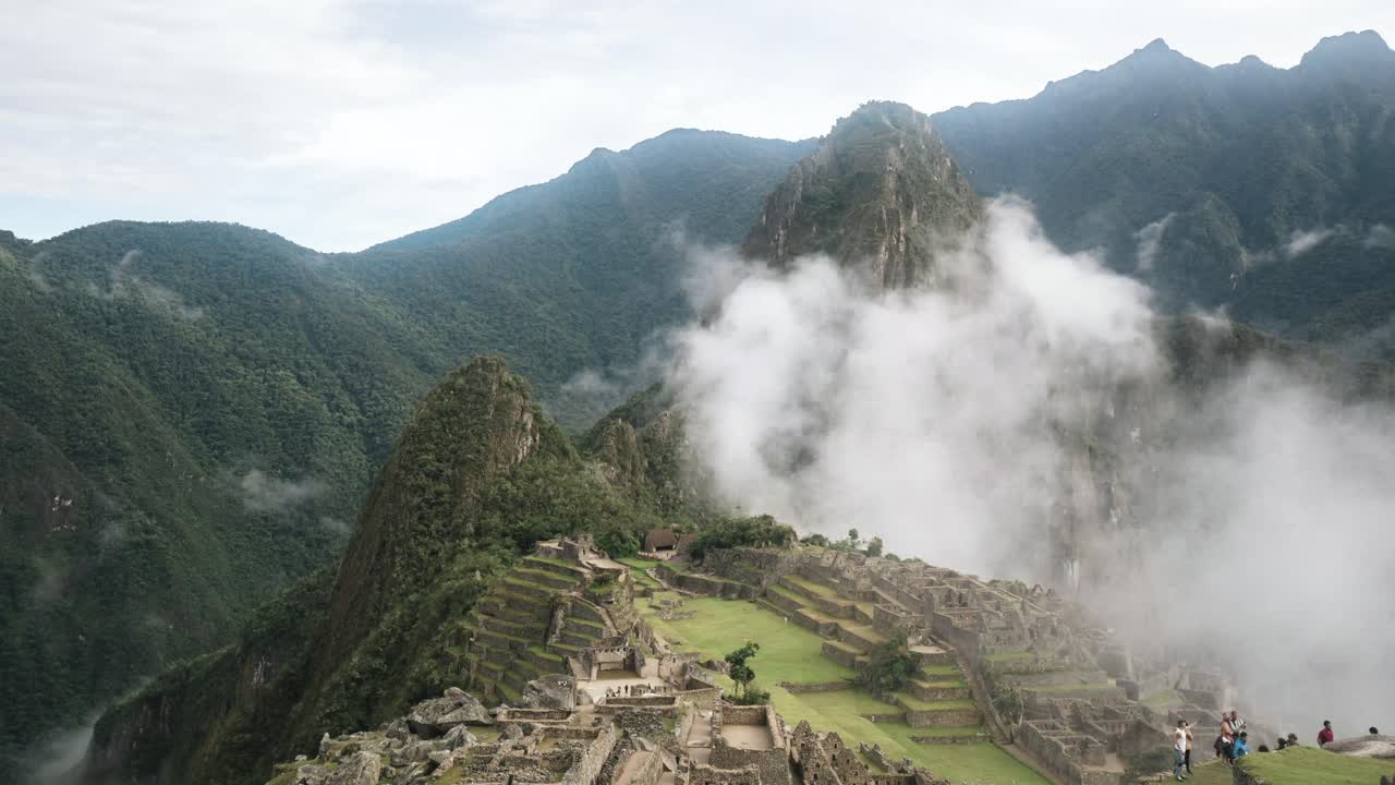 machu picchu, perú 4k, el lapso de tiempo