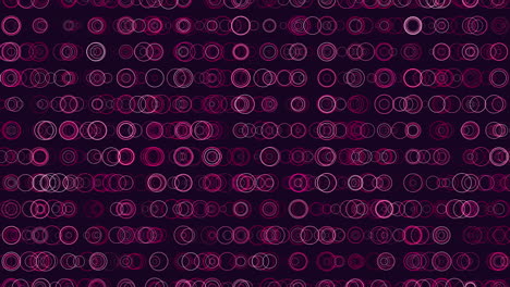 pattern of overlapping deep pink circles on black background