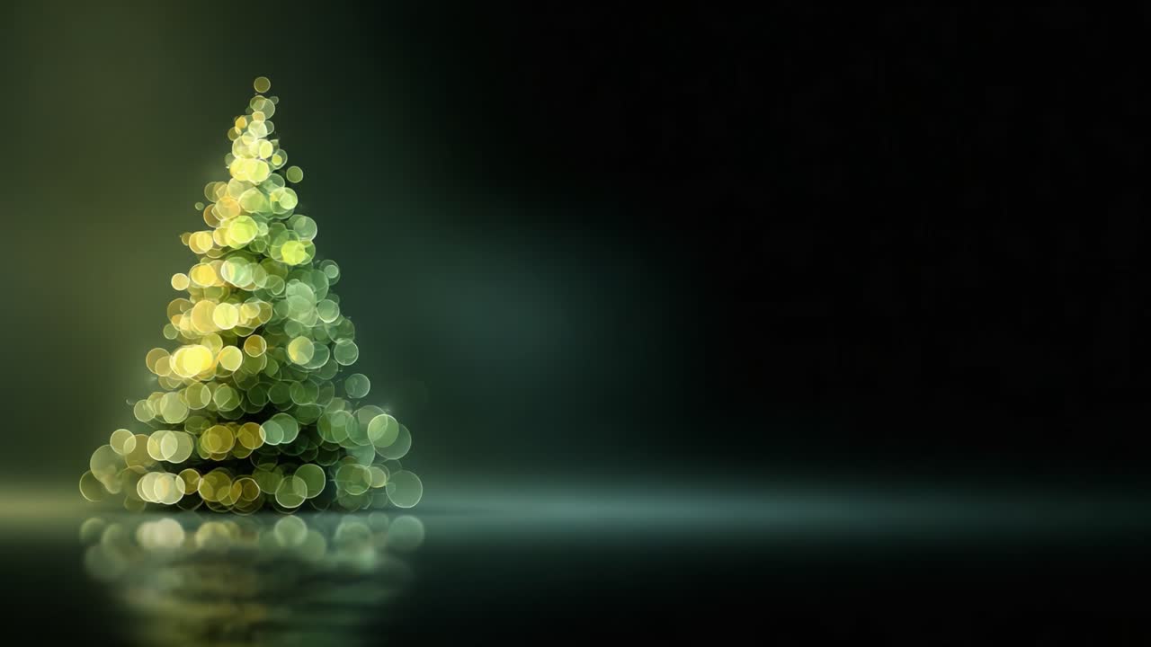 Radiant Holiday Tree Illuminated by Soft Bokeh Lights: A Stunning Visual of Festive Cheer Captured in Two Frames Reflecting Warmth and Joy