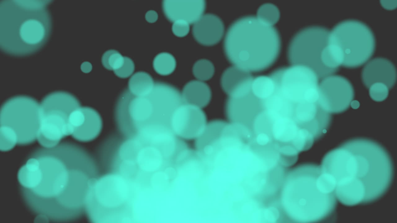 Animation fly abstract green bokeh and particles on shiny background Happy New Year and Merry Christmas theme 2