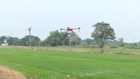 Landwirtschaftliche-Drohne-Fliegt-über-Grünes-Feld