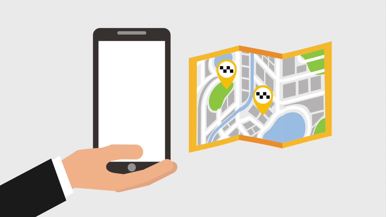 servicio público de taxi animación en línea