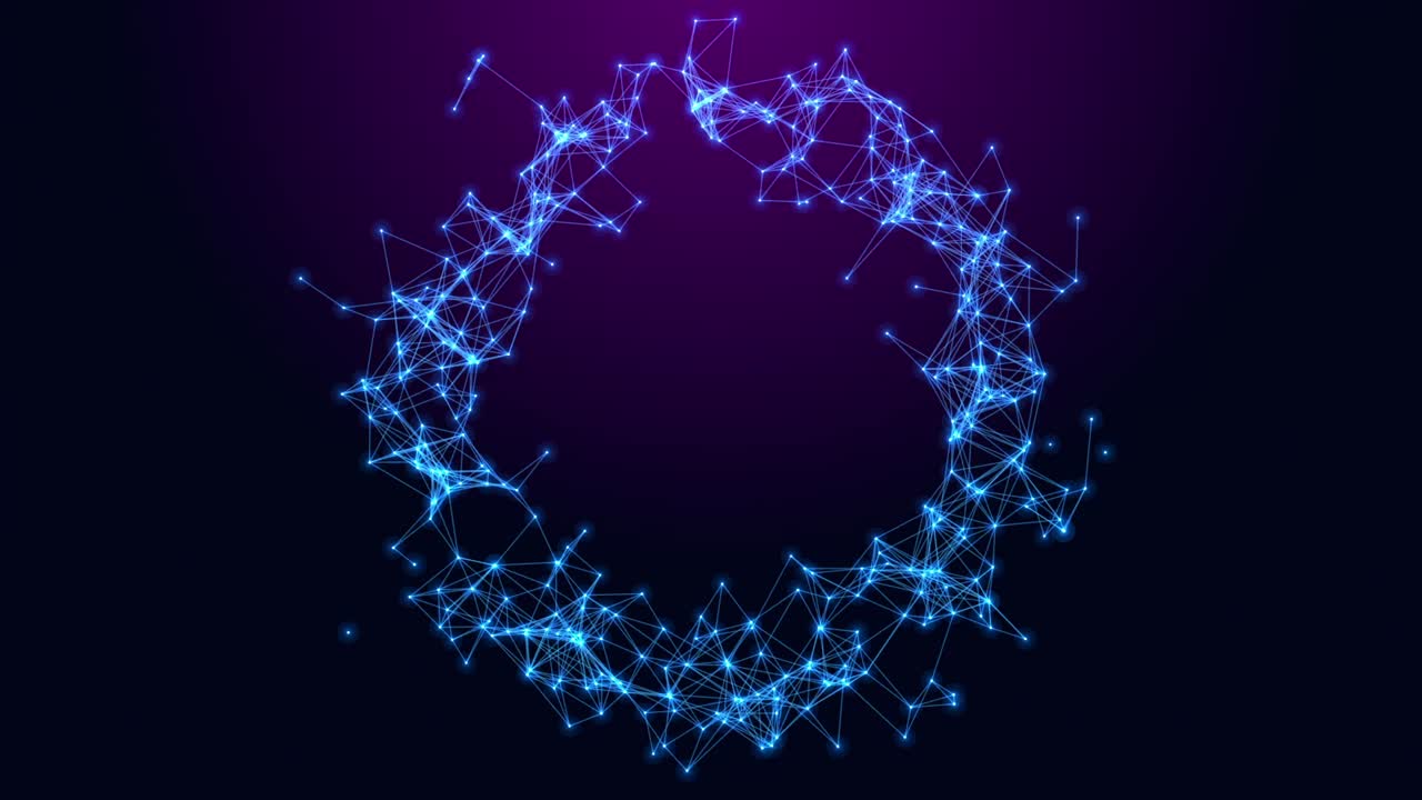 creciente círculo digital sobre fondo negro