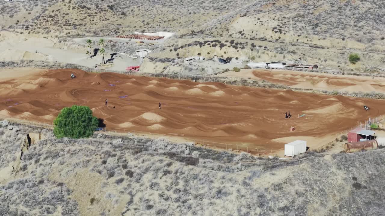 Motocross practice from an Aerial perspective
