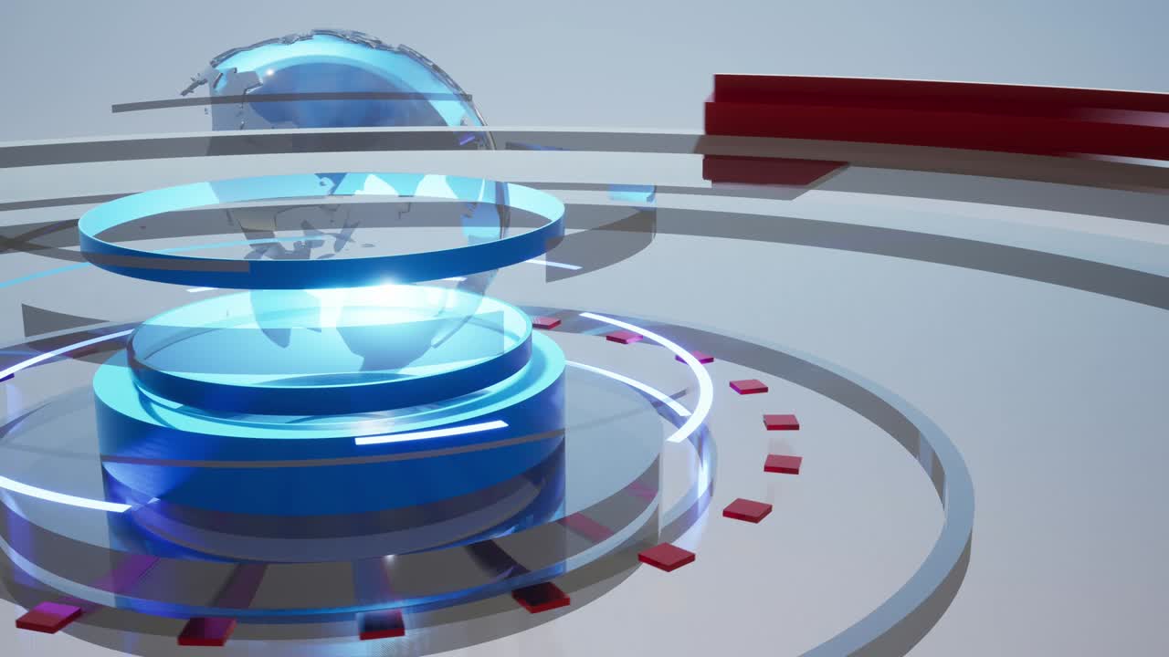 el bucle de fondo de las noticias mundiales en 3d