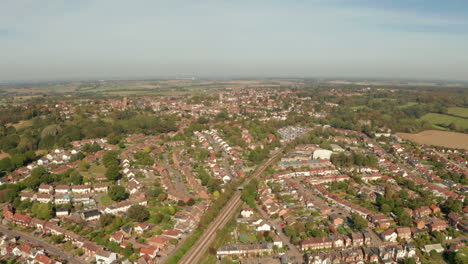 disparo aéreo en aumento sobre la ciudad de epping essex