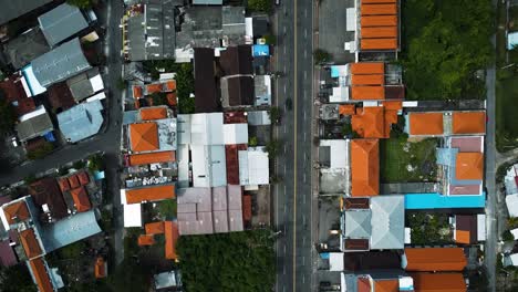 wonderful denpasar city drone with houses and rice field footage in bali