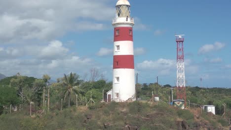 mauritius - albion - slow forward detail view to the lighthouse