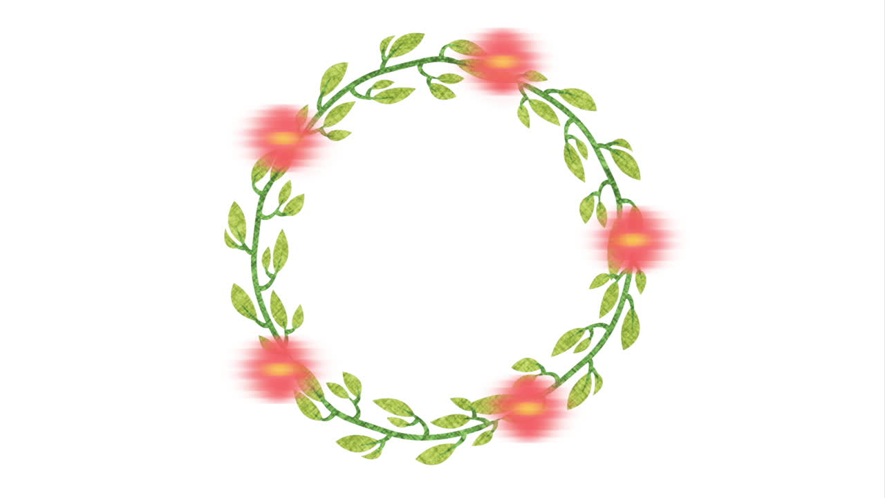 꽃 장식 디자인, 비디오 애니메이션 hd1080