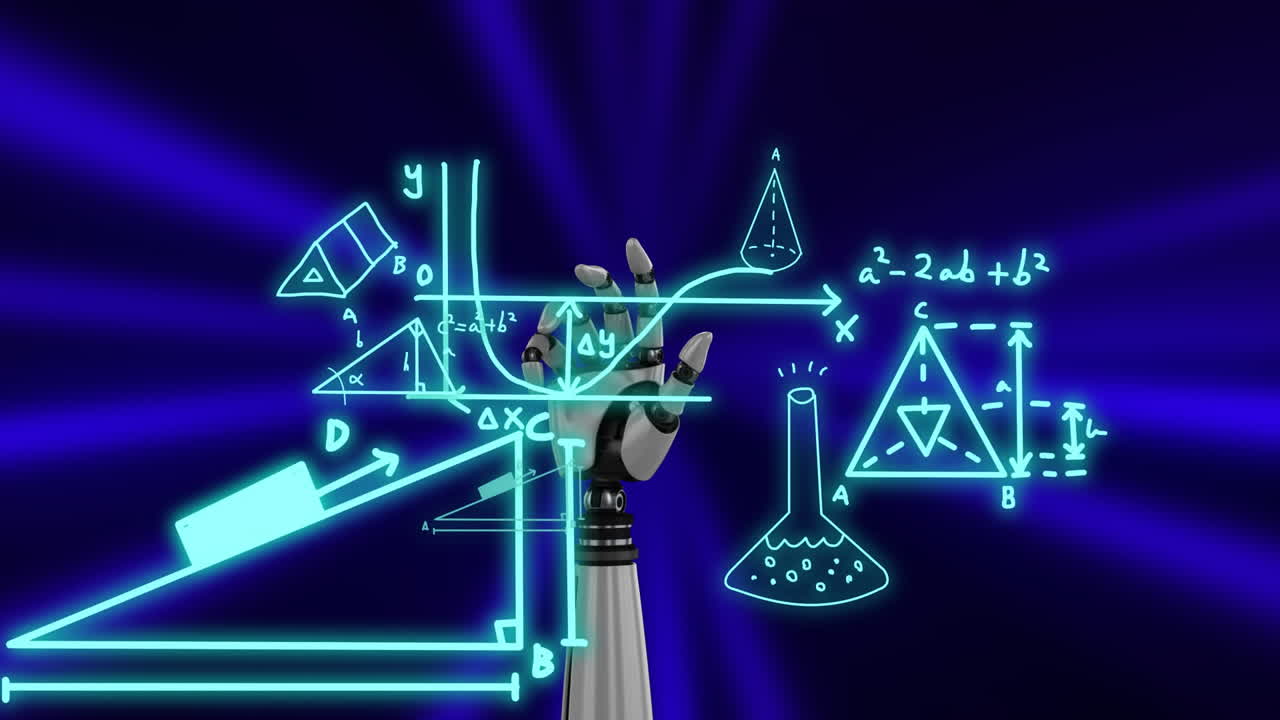 로의 팔 위에서 과학 데이터 처리의 애니메이션