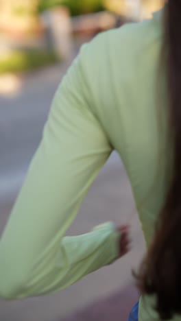 woman running outdoors