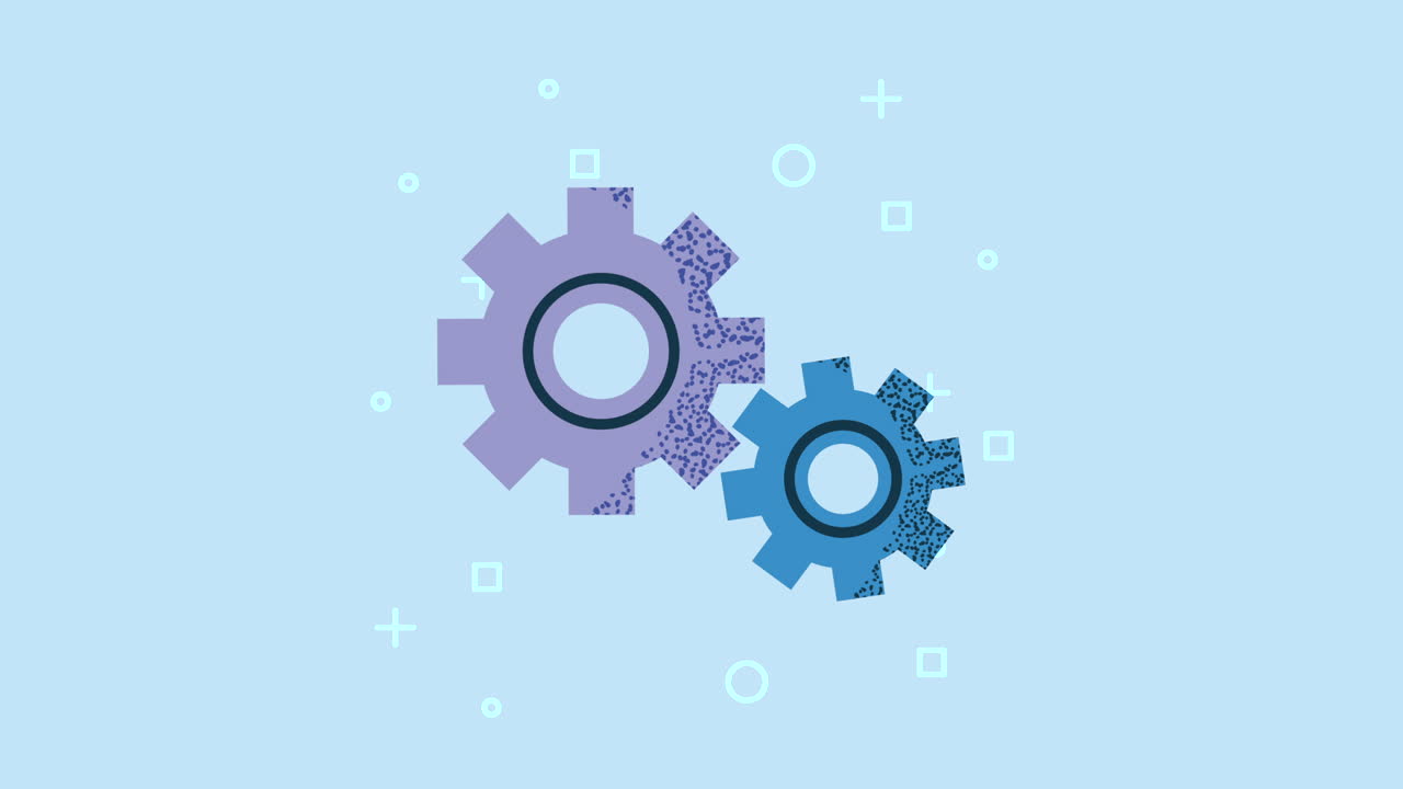 dos engranajes entrelazados