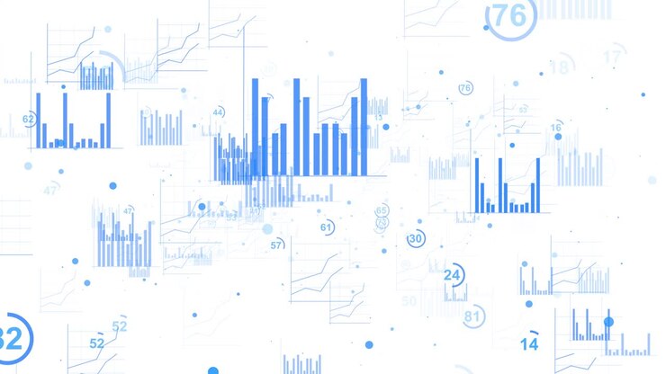 Finanční data grafy a diagramy infografika analytika marketing technologie finance statistiky svět.