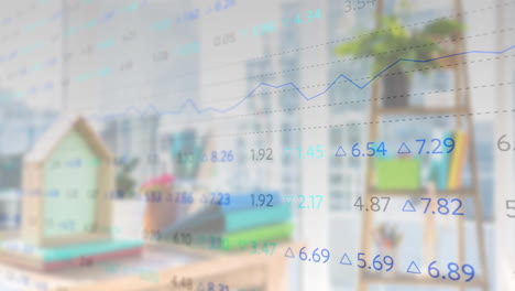 animación del procesamiento de datos financieros en la oficina
