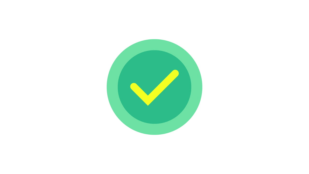 Animated Green Circle with Checkmark Confirmation