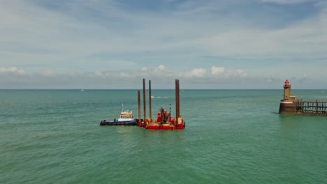 offshore construction operations at port