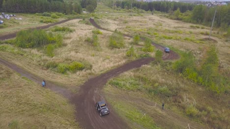 off-road racing competition in a countryside setting