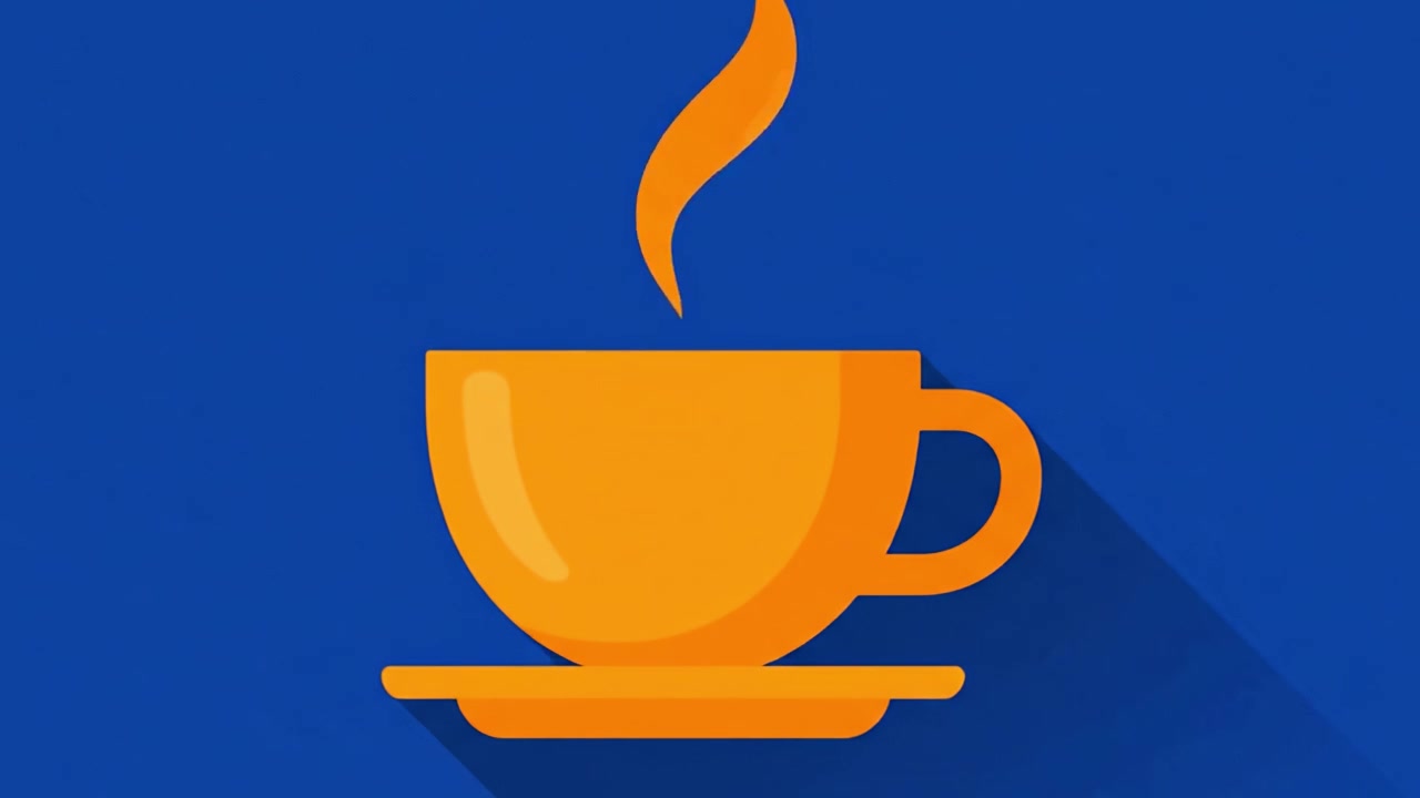 Una tazza di caffè calda e invitante posata su un piattino su uno sfondo blu squisito, che illustra perfettamente il comfort di una bevanda appena preparata.