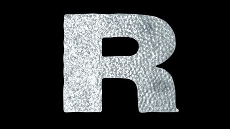 letter r - animated ice water letters concept