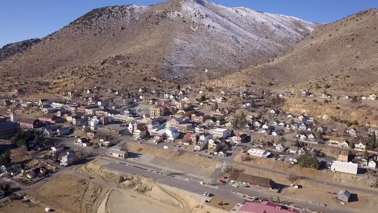 вирджиния сити невада шахтерский город видео с дрона 1