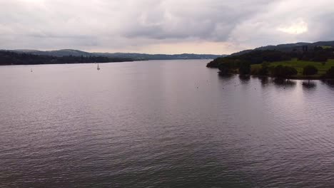 aerial-shot-lake-Windermere-early-morning