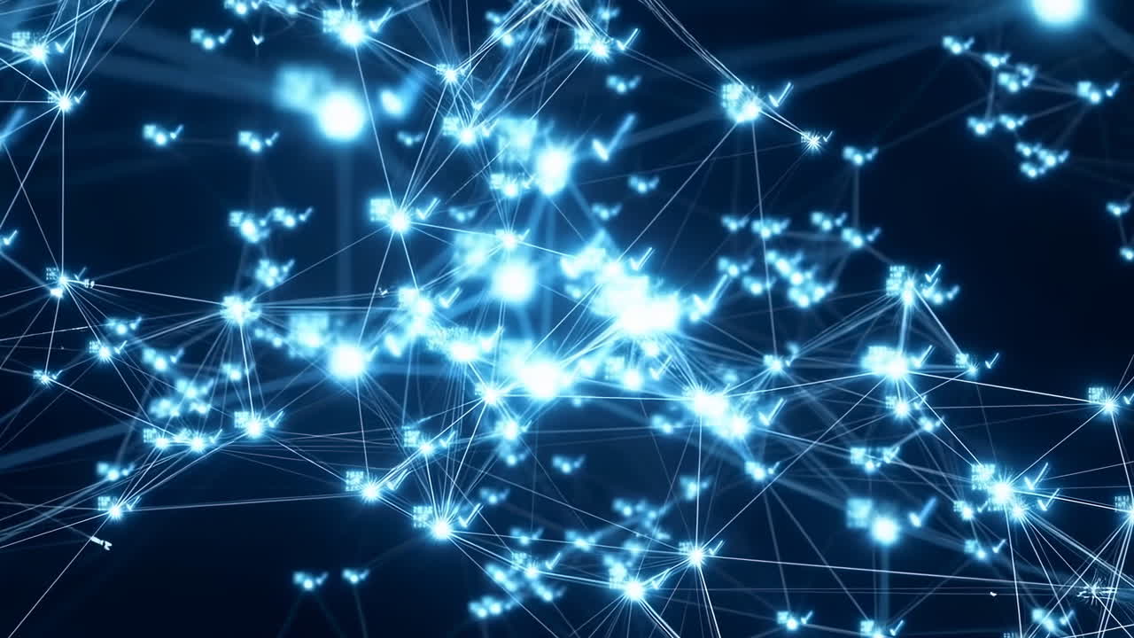 Bright Glowing Neural Network Pulses With Intense Sparks And Filament Connections, Microscopic Circuitry Vibe