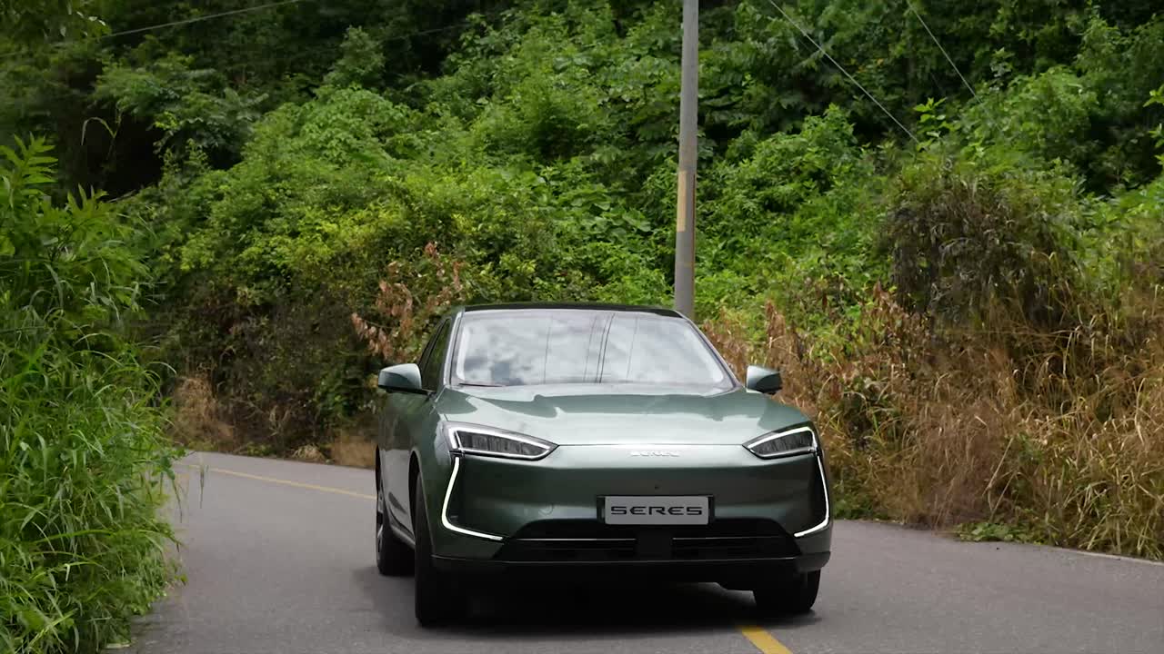 EV, High-end electric car brand Seres 5, Electric SUV, electric car on the road, innovative
