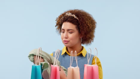 Woman,-shopping-and-bags-with-retail