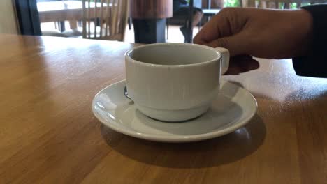 making coffee cup on morning