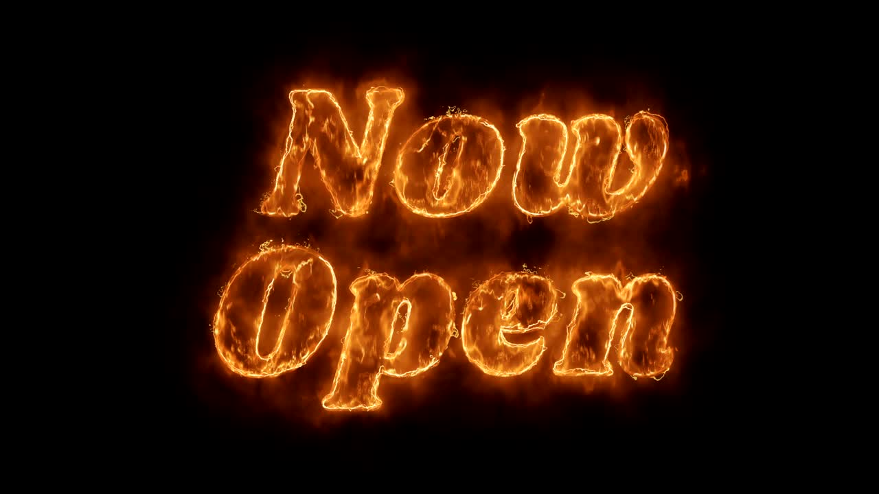 ahora abre la palabra animada caliente quemando el círculo realista de llamas de fuego.