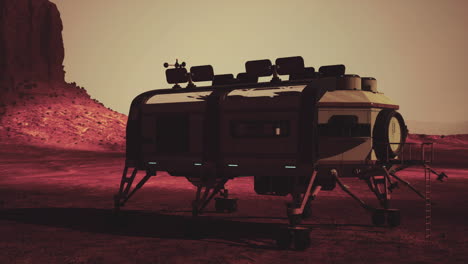 un rover futurista en la superficie de marte