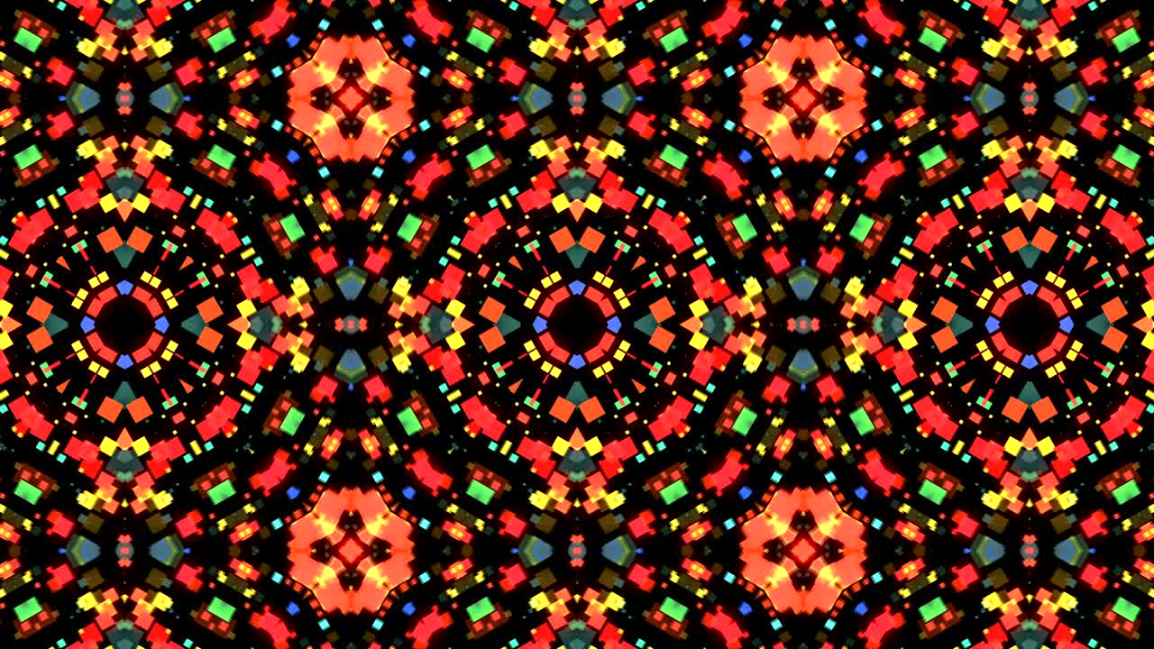 fondo de video caleidoscópico colorido. telón de fondo abstracto