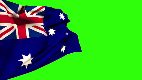 large australia national flag blowing