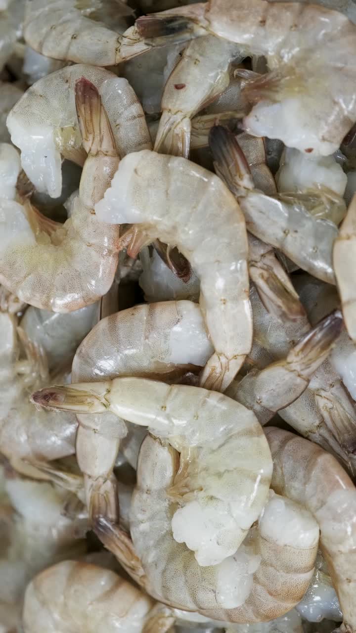 Pile of Fresh Peeled Shrimp