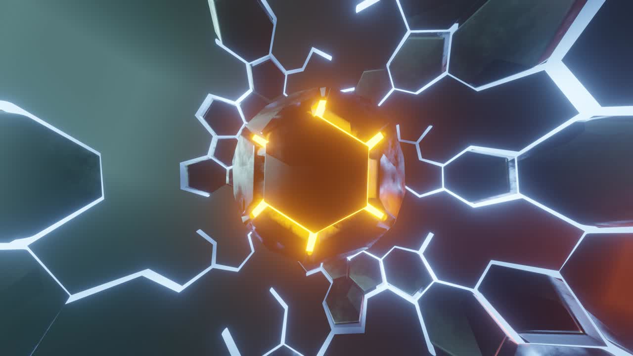 física futurista núcleo atómico. geometría abstracta esfera 3d hacer