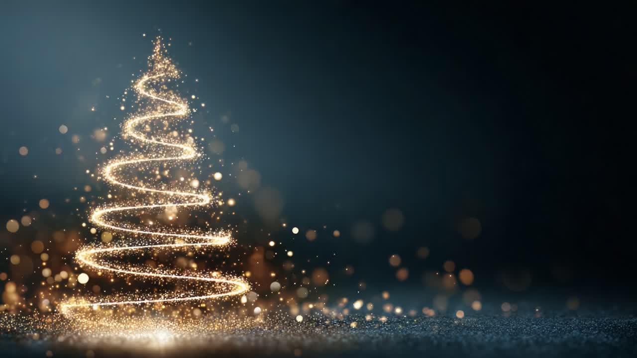 A Stunningly Illuminated Christmas Tree Sparkles with Warmth and Joy, Creating an Enchanting Holiday Atmosphere Full of Magic and Celebration