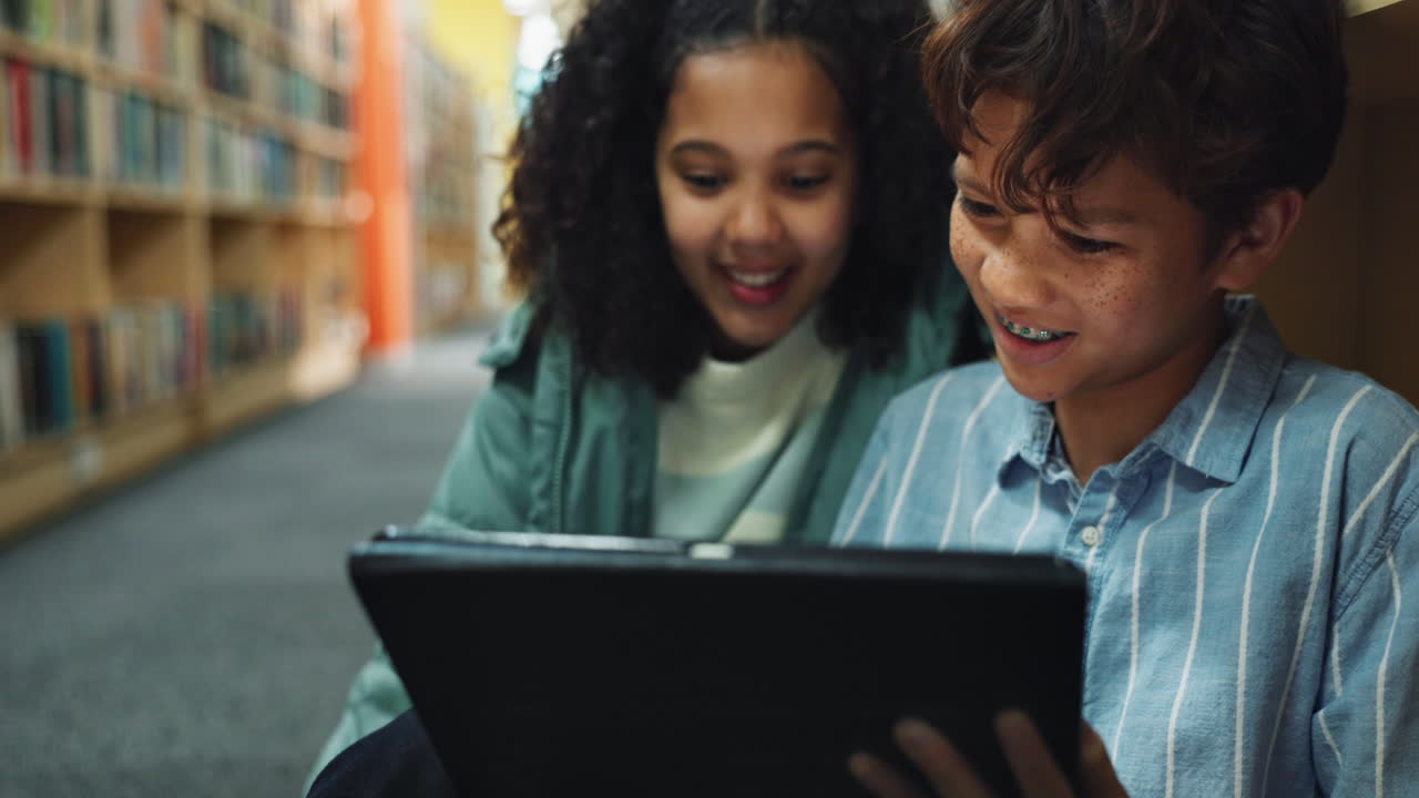 Children Collaborating and Learning Together in the Library