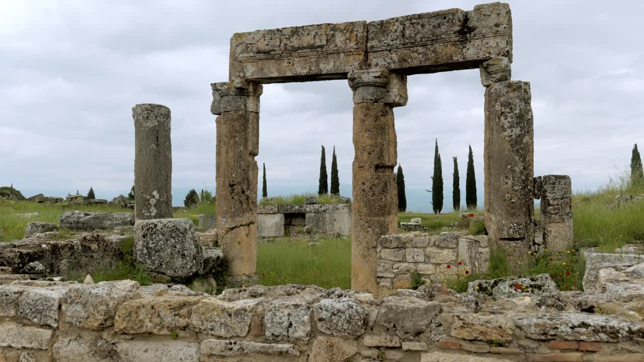 Ancient stone architecture at hierapolis ancient Asia Minor historical site