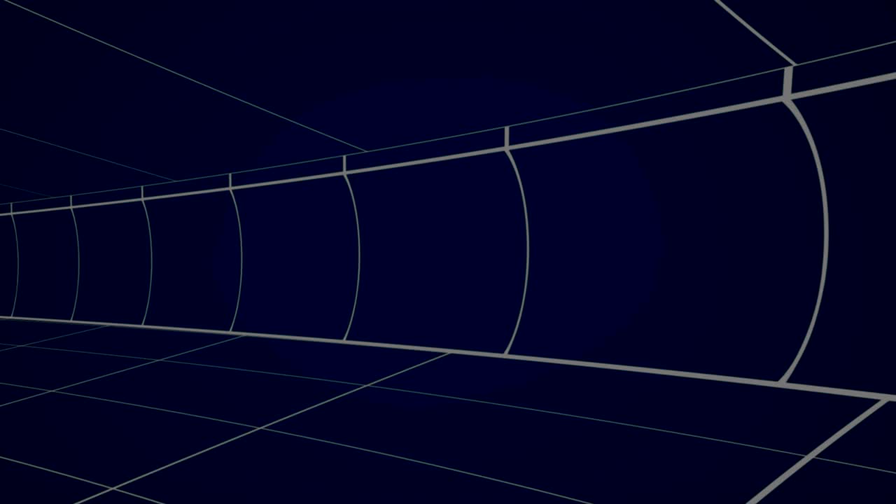 líneas de cuadrícula en movimiento en fondo azul 4k