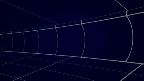líneas de cuadrícula en movimiento en fondo azul 4k