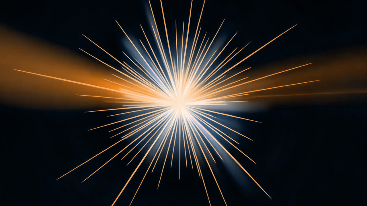 Radiant cosmic starburst explosion animated overlay, transparent 4K video, alpha channel, ProRes