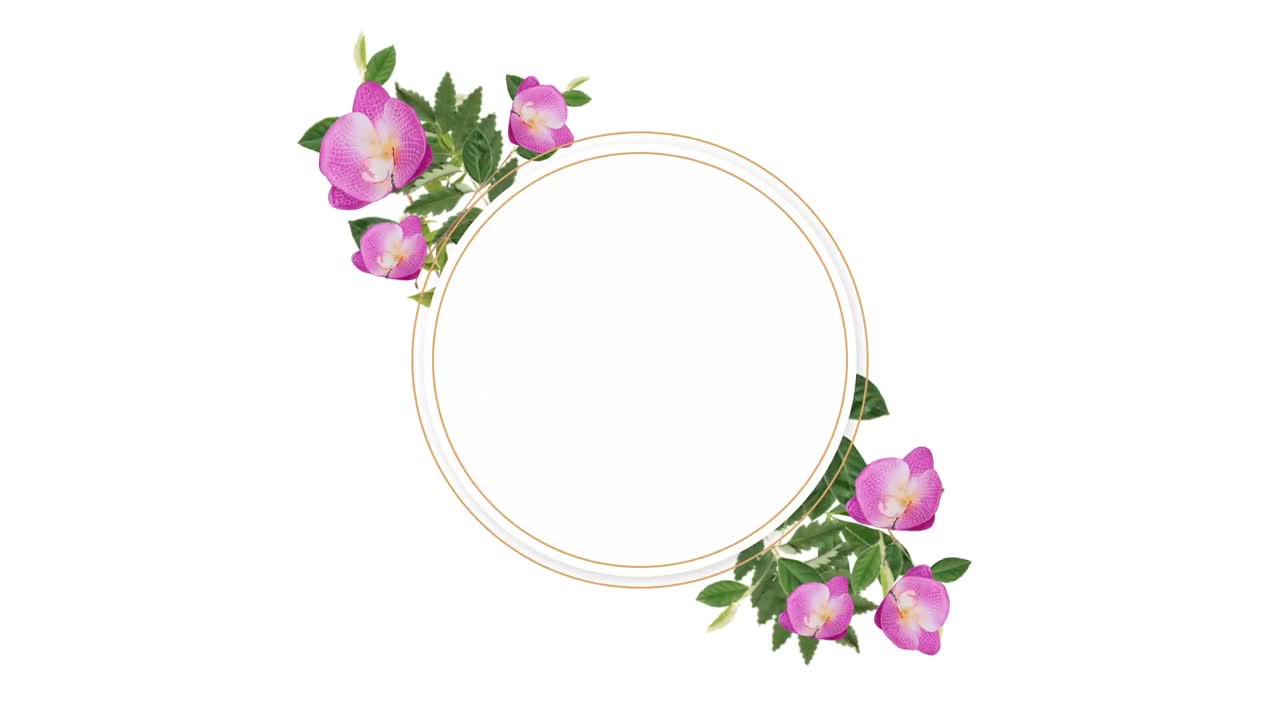 marco de fotos para el espacio de copia con flores rosadas decorativas