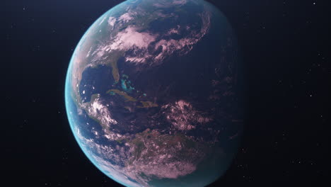 Acercamiento-Al-Planeta-Tierra-Visto-Desde-Un-Espacio