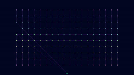 Patrón-De-Cruces-De-Neón-Del-Arco-Iris-Con-Líneas-De-Cuadrícula