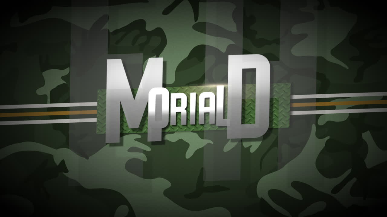 día conmemorativo con estrellas y rayas en textura militar verde