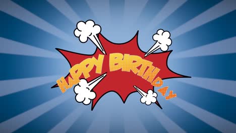 feliz cumpleaños escrito en la burbuja del discurso