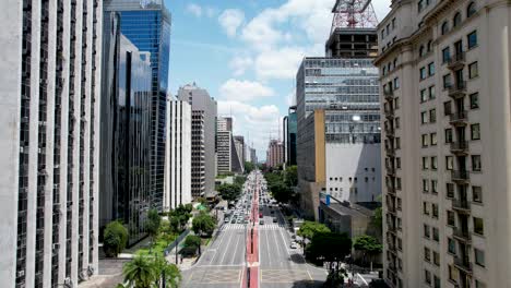 paulista avenue at downtown sao paulo brazil. tourism landmark.