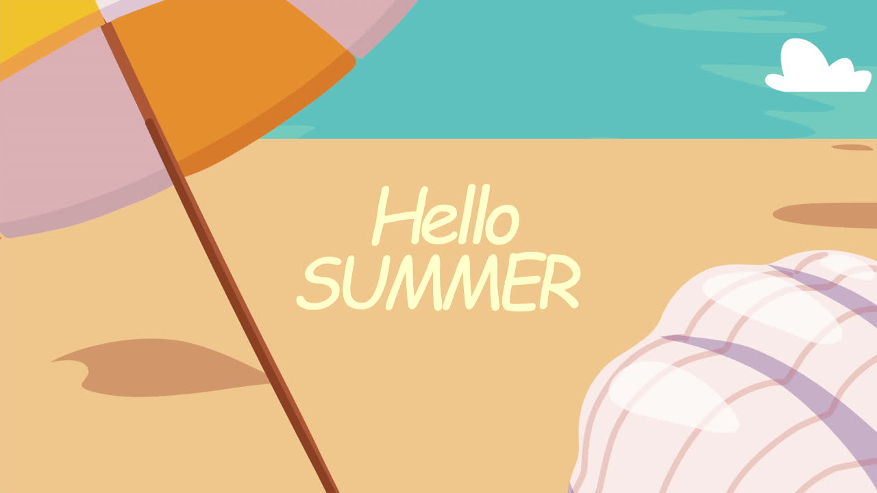 여름 해변 장면